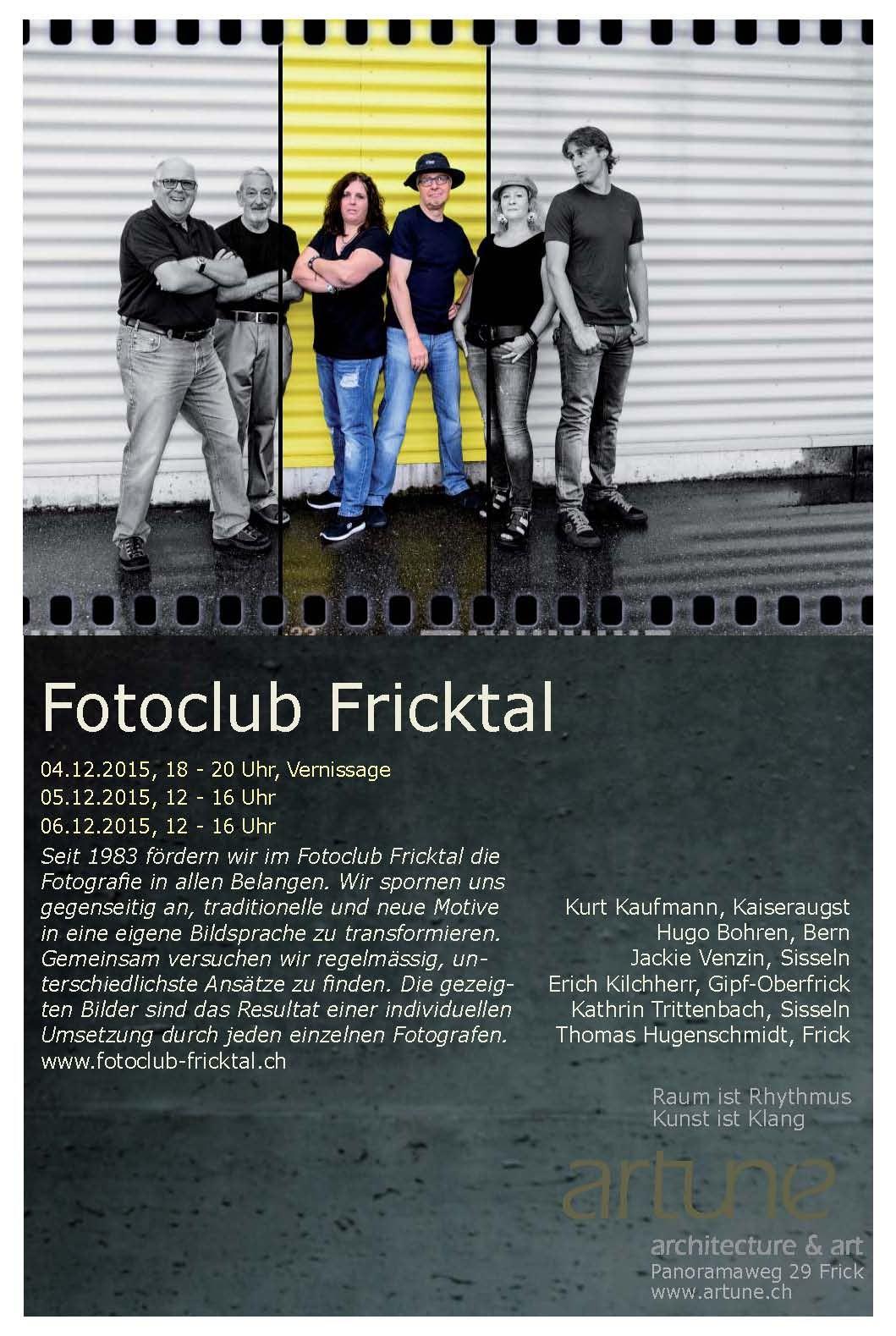 Flyer zur Artune Ausstellung im Dezember 2015